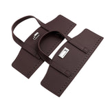 Maxbell 2xCrochet Bag Handles with Twist Lock Bag Accessories with Holes Purse Handles Brown