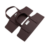 Maxbell 2xCrochet Bag Handles with Twist Lock Bag Accessories with Holes Purse Handles Brown