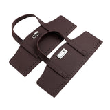 Maxbell 3xCrochet Bag Handles with Twist Lock Bag Accessories with Holes Purse Handles Brown