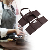 Maxbell Crochet Bag Handles with Twist Lock Bag Accessories with Holes Purse Handles Brown