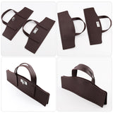 Maxbell 3xCrochet Bag Handles with Twist Lock Bag Accessories with Holes Purse Handles Brown