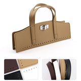 Maxbell Crochet Bag Handles with Twist Lock Bag Accessories with Holes Purse Handles Khaki