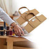 Maxbell Crochet Bag Handles with Twist Lock Bag Accessories with Holes Purse Handles Khaki
