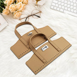 Maxbell Crochet Bag Handles with Twist Lock Bag Accessories with Holes Purse Handles Khaki