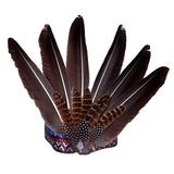 Maxbell Native American Indian Headwear Feather Headdress for Mardi Gras Fancy Dress