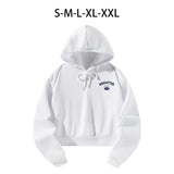 Maxbell Womens Drawstring Hoodie Comfortable Fashion Pullover for Street Office Work S White