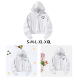 Maxbell Womens Drawstring Hoodie Comfortable Fashion Pullover for Street Office Work S White