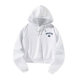 Maxbell Womens Drawstring Hoodie Comfortable Fashion Pullover for Street Office Work S White