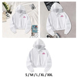 Maxbell Long Sleeve Cropped Sweatshirt Womens Casual Hoodies for Walking Office Work S