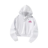 Maxbell Long Sleeve Cropped Sweatshirt Womens Casual Hoodies for Walking Office Work XXL