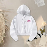 Maxbell Long Sleeve Cropped Sweatshirt Womens Casual Hoodies for Walking Office Work XXL