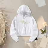 Maxbell Womens Casual Hoodies Cute Modern Soft Pullover for Office Backpacking Party M