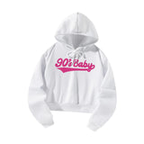 Maxbell Cropped Sweatshirt Aesthetic Women's Hoodies for Hiking Backpacking Shopping XL