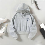 Maxbell Womens Drawstring Hoodie Soft Hoodie Sweatshirt for Teen Girls Travel Indoor S Grey