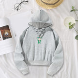 Maxbell Pullover Trendy Casual Clothes Fall Womens Hoodie for Shopping Indoor Hiking L Grey