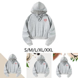 Maxbell Womens Cropped Hoodie Fall Clothes Fashion Simple Pullover Drawstring Hoodie S