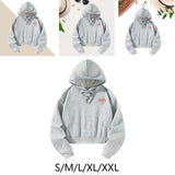 Maxbell Womens Cropped Hoodie Fall Clothes Fashion Simple Pullover Drawstring Hoodie S