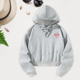 Maxbell Womens Cropped Hoodie Fall Clothes Fashion Simple Pullover Drawstring Hoodie S