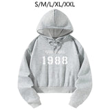 Maxbell Womens Hoodie Crop Hoodie Fall Clothes Activewear Drawstring Pullover Hoodie S