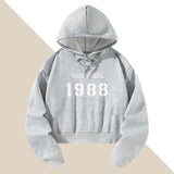 Maxbell Womens Hoodie Crop Hoodie Fall Clothes Activewear Drawstring Pullover Hoodie M