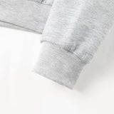 Maxbell Women Hooded Sweatshirt Fashion Light Grey Casual Drawstring Pullover Hoodie XXL