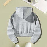Maxbell Women Crop Hoodie Pullover Fashion Hooded Sweatshirt for Office Daily Street S