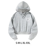 Maxbell Women Cropped Hoodie Graphic Stylish Streetwear Pullover Crop Top Hoodie S