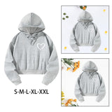 Maxbell Women Cropped Hoodie Graphic Stylish Streetwear Pullover Crop Top Hoodie S