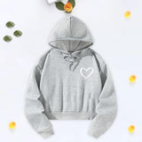 Maxbell Women Cropped Hoodie Graphic Stylish Streetwear Pullover Crop Top Hoodie M