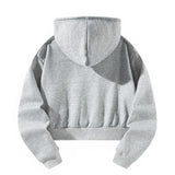 Maxbell Women Cropped Hoodie Graphic Stylish Streetwear Pullover Crop Top Hoodie L