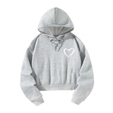 Maxbell Women Cropped Hoodie Graphic Stylish Streetwear Pullover Crop Top Hoodie XL