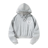 Maxbell Women Cropped Hoodie Graphic Stylish Streetwear Pullover Crop Top Hoodie XXL