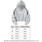 Maxbell Hooded Sweatshirt White Letters Grey Fall Cloth with Drawstring Pullover Top M