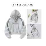 Maxbell Pullover Hooded Loose Soft Long Sleeve Tops for Female Going Out Camping S Grey