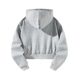 Maxbell Pullover Hooded Loose Soft Long Sleeve Tops for Female Going Out Camping S Grey