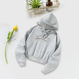 Maxbell Pullover Hooded Loose Soft Long Sleeve Tops for Female Going Out Camping S Grey