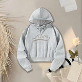 Maxbell Pullover Hooded Loose Soft Long Sleeve Tops for Female Going Out Camping S Grey