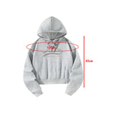 Maxbell Pullover Hooded Loose Soft Long Sleeve Tops for Female Going Out Camping S Grey