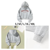 Maxbell Women's Long Sleeve Hoodie Versatile Simple Women Clothing Hooded Sweatshirt S