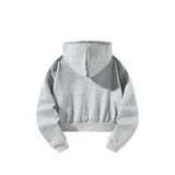 Maxbell Women's Cropped Pullover Hoodie Long Sleeve Trendy Cropped Hooded Sweatshirt S