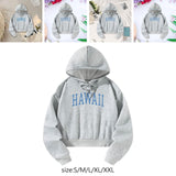 Maxbell Sport Pullover Hoodie Blue Letters Grey Athletic Cozy Women Oversized Hoodie S