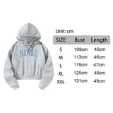 Maxbell Sport Pullover Hoodie Blue Letters Grey Athletic Cozy Women Oversized Hoodie L