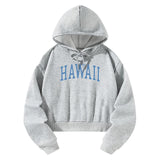 Maxbell Sport Pullover Hoodie Blue Letters Grey Athletic Cozy Women Oversized Hoodie XL