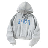 Maxbell Sport Pullover Hoodie Blue Letters Grey Athletic Cozy Women Oversized Hoodie XL