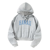Maxbell Sport Pullover Hoodie Blue Letters Grey Athletic Cozy Women Oversized Hoodie XL