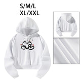 Maxbell Sweatshirt Moisture Wicking Long Sleeve Hoodie for Travel Teen Girls Walking S White