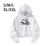 Maxbell Sweatshirt Moisture Wicking Long Sleeve Hoodie for Travel Teen Girls Walking S White