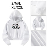 Maxbell Sweatshirt Moisture Wicking Long Sleeve Hoodie for Travel Teen Girls Walking S White