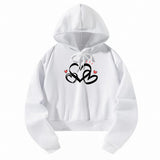 Maxbell Sweatshirt Moisture Wicking Long Sleeve Hoodie for Travel Teen Girls Walking L White