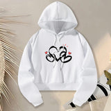 Maxbell Sweatshirt Moisture Wicking Long Sleeve Hoodie for Travel Teen Girls Walking XL White